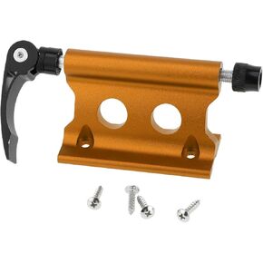 X AUTOHAUX 1 Pc Universal Quick Release Bike Fork Mount Rack for 0.26 Inch (6.5mm) / 0.79 Inch (20mm) Thru Axle with Aluminum Alloy Anti-Corrosion Yellow