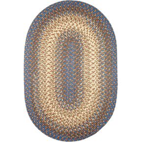 Easy Living EL73 Spanish Red 5' x 8' Oval - Braided Area Rug, Home Decor, Floor Mat or Bedroom Rug - Easy Care, Ideal for High Traffic Areas in Hallway and Living Room