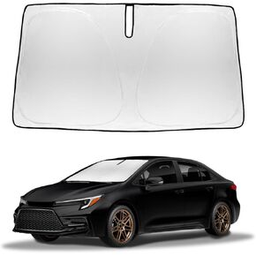 Car Front Windshield Sun Shade for Toyota Highlander 2020-2023, Car Window SunShades Shield Cover Visor Protector with 240T Reflective Fabric UV & Sun Heat Protection Accessories