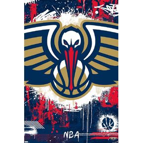 Trends International NBA New Orleans Pelicans - Maximalist Logo 23 Wall Poster, 22.37" x 34.00", Premium Unframed Version