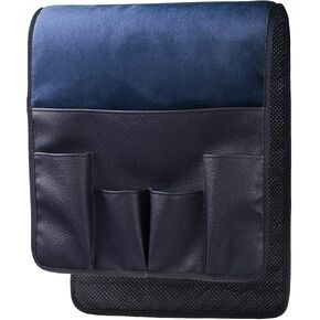 Wakaka Velvet Non-Slip Epoxy Sofa Couch Chair Armrest Soft Caddy Organizer Cell Phones, Books, Magazines Pencil or TV Remote Control Holder(Blue)