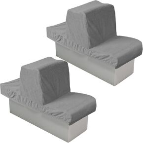 Back to Back Boat Seat Covers，Replacement Boat Lounge Seat Covers, Microfiber Soft Stretchable Fabric Covers for Protector Boat Seats (Khaki, 1 Sets)