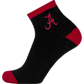 Alabama Crimson Tide Solid Black Fuzzy Socks
