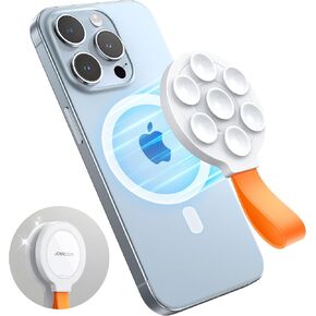 JOYROOM Silicone Suction Phone Case Mount, Magnetic Suction Cup Phone Holder Stand for iPhone & Android, Hands-Free Cell Phone Accessory Holder for Selfies and Tiktok Videos Purple