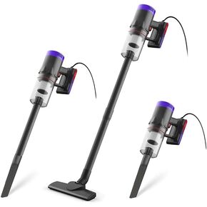 Corded Stick Vacuum Cleaner, 5-in-1 Ultralight Stick Vacuum Cleaner,18Kpa Powerful Suction Small Vacuum Cleaner with Filter Protection Steel Mesh, Switchable to Handheld Vacuum Cleaner