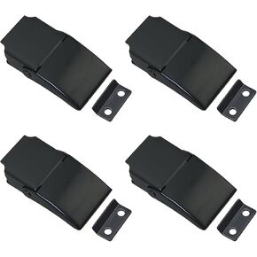 4PCS Stainless Steel Luggage Hasp Clip Clip Accessory XC-816 with Fastener Locking Clip Industrial Spring Locking Clip for Cases Tool Boxes Drawer Hidden Toggle Latch Clip Black