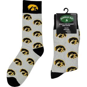Iowa Hawkeyes Kids Crew Socks