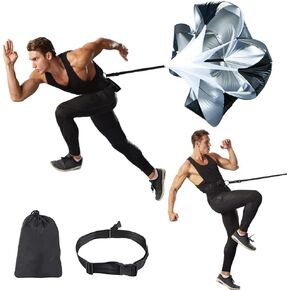 Running Speed Training 56 inch Speed Training Resistance Parachute Umbrella Running Chute & Fitness Explosive Power Training with Adjustable Strap, Free Carry Bag