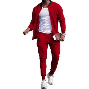 SOLY HUX Men's 2 Piece Outfits Zip Up Long Sleeve Jacket and Pants Tracksuit Set