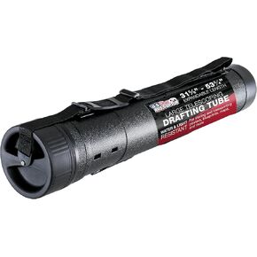 U.S. Art Supply Large Black Telescoping Drafting Tube - Outside Diameter: 5-1/2 inch, Inside Diameter: 5 inch, Length: 31-5/8 to 53-3/4 inches