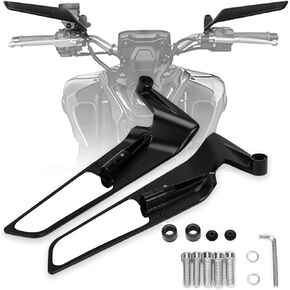 Motorcycle Anti-glare Stealth Mirror Adjustable Rotating Rearview Mirror Wind Wing 8mm 10mm Side Mirror for 1290 Super Duke R Evo ABS Z650 Z900 Z1000 S1000 Street Bike Blue Mirrors
