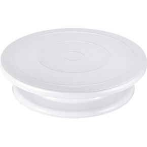 Kootek Cake Stand, 11 Inch Rotating Cake Turntable, Turns Smoothly Revolving Cake Spinner Stand Cake Decorating Kit Display Stand Baking Tools Accessories Supplies for Cookies Cupcake (White)
