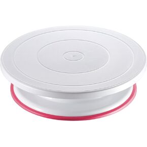 Kootek Cake Stand, 11 Inch Rotating Cake Turntable, Turns Smoothly Revolving Cake Spinner Stand Cake Decorating Kit Display Stand Baking Tools Accessories Supplies for Cookies Cupcake (White)