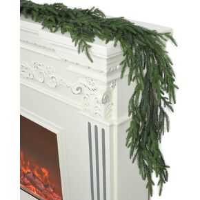 Artgar 5 Ft Pine Garland - Real Touch Pine Garland - Artificial Greenery Garland - Christmas Garland - Green Cedar Garland for Mantel Staircase Tabletop Home Indoor Outdoor Winter Christmas Decor