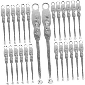 Mobestech 100pcs Ear Spoon Ear Pick Wax Curette Ear Cleaner Earpick Stainless Steel