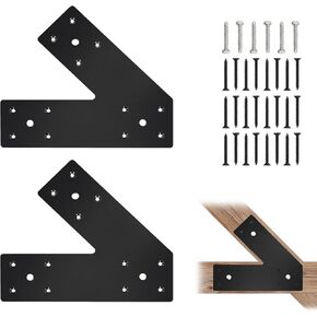 10" x 3" Straight Flat Pergola Hardware Brackets, Heavy Duty Joining Brackets for 4 x 4 or 6 x 6 Lumber,Truss Framing Bracket,Post Mending Plate - 4Pack…