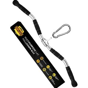 Lat Pulldown Bar - Lat Bar Pull Down Attachment 30 Inch, Cable Curl Bar Attachment, Ez Curl Bar Cable Attachment, Straight Bar Cable Attachment, Curl Bar Cable Attachment