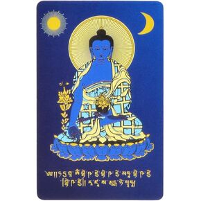 Feng Shui Medicine Buddha Card Harmony Wealth Porsperity Success Amulet Lucky Fengshui Gift W5501