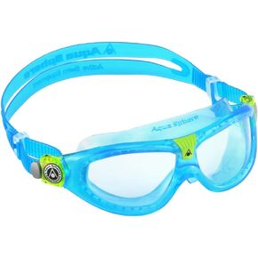 Aqua Sphere Seal Kid 2 Swim Mask, Clear Lens, Turquoise/Lime Frame