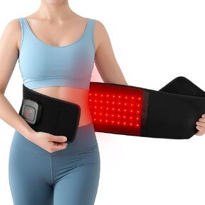 Comfytemp Cordless Red Light Therapy Belt for Body, Portable Rechargeable Near Infrared Light Therapy Wrap, 19W Wireless Large Light Band with Timer for Waist Lumbar Lower Back Pain Relief