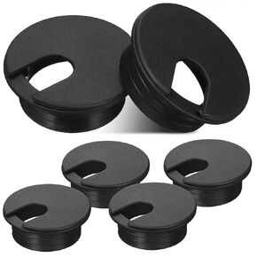 6Pcs 2 Inch Desk Grommets, White Wire Cable Hole Cover Grommet, Sturdy Plastic Desk Hole Cover for Cables Detachable Desk Hole Grommet for Organizing Home & Office Table Cables Effectively (White)