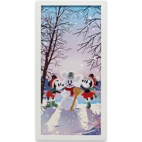 Disney Winnie the Pooh and Piglet Season of Wonder Framed Wood Wall Decor - Adorable Winnie the Pooh Christmas Decor for Home