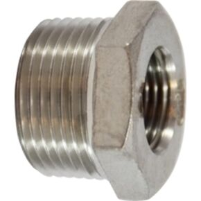 ميدلاند 62-512 304 جلبة سداسية من الفولاذ المقاوم للصدأ، 150 #، 1 بوصة ذكر × 1/2 بوصة مقاس خيط أنثى، 304 فولاذ مقاوم للصدأ in Kuwait