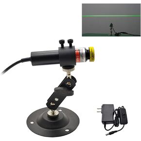532nm Green Projector Generator Line Module for Sawmill Woodworks Swamp Haunted House 18mm (Class IIIr 12V with Adapter and Mount)