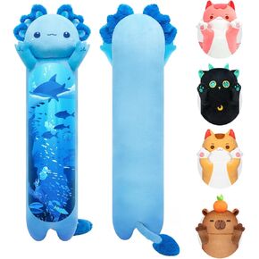 Long Cat Plush, Cute Capybara Stuffed Animals Soft Plushies, Kitten Kawaii Kids Plush Capybara Body Pillow Doll Plush Toys for Girls (Capybara Small)