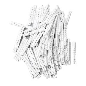 100pcs UK6N Terminal Marking Strips, Clear Number Label Plate, Heat Resistant Nylon, Press in Installation, Customizable Length for DIN Rail