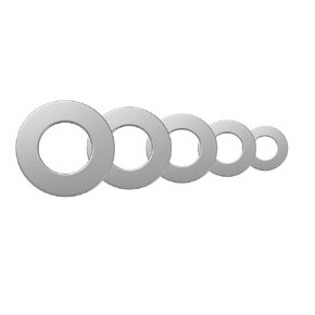 QISHENG 100 PCS Black #8-32 Stainless Steel SAE Flat Washer,Stainless Steel 18-8 A2(304) Washer,Home Washer