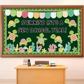 132 Pcs We Can Change The World Classroom Bulletin Board Back to School Handprint Cutouts Decorations Watercolor Inspirational Wall Decals First Day of School Motivational Supplies
