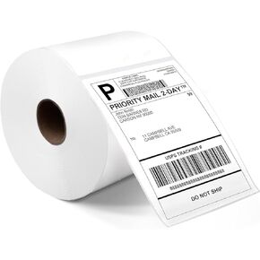 4"x 6" Direct Thermal Labels,1000 Labels/2 Stacks(500 Pcs per Stack), Fanfold Shipping Label Paper for Thermal Printers, Permanent Adhesive Mailing Postage Labels for Shipping Packages