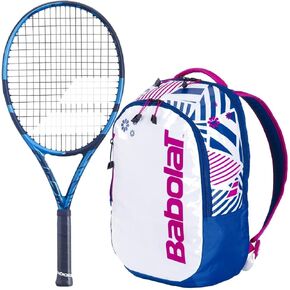 Babolat Pure Drive Jr 10th Gen Tennis Racquet (Blue) Bundled w a Tennis Backpack