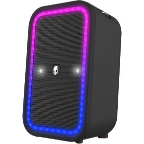 مكبر صوت بلوتوث Stomp XL - مكبر صوت لاسلكي محمول مقاوم للماء IPX5، مع عرض ضوئي LED وأوضاع ستروب، بطارية 12 ساعة، وصلات متعددة، وشحن مخرج USB-C وUSB-A، أسود in Kuwait