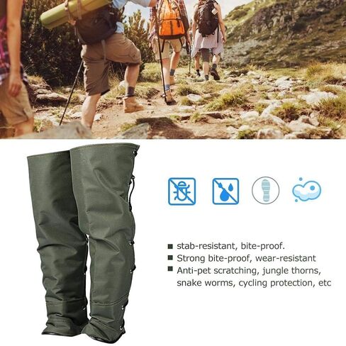 Dioche for Lower Legs, Adjustable Knee Pads, Anti-bite Snake Pet Guard Leg Gaiter Cover Support Hiking Camping Hunting Outdoor in Saudi Arabia