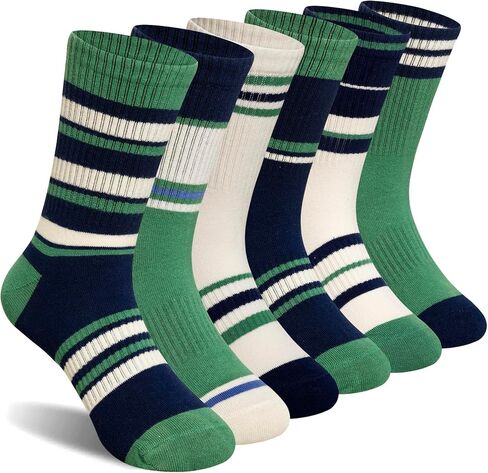 Eyean Kids Boys Athletic Socks Basketball Sport Cotton Breathable Crew Youth Casual Socks 6 Pairs in Saudi Arabia