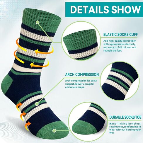 Eyean Kids Boys Athletic Socks Basketball Sport Cotton Breathable Crew Youth Casual Socks 6 Pairs in Saudi Arabia