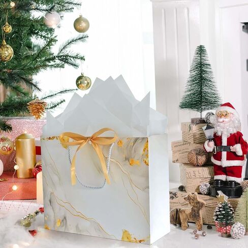MAMUNU Pink Gift Bags, 2PCS 13" Large Gift Bags with Tissue Paper and Greeting Cards, Gift Bags with Handles Bow for Women Girls, Pink Gift Bags for Birthday Wedding Bridal Baby Shower Anniversaries in Saudi Arabia