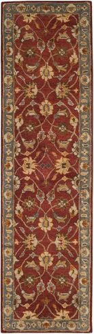مجموعة التراث SAFAVIEH 2'3" x 8' أحمر/أزرق HG403A سجادة عداء من الصوف الفاخر الشرقي التقليدي المصنوع يدويًا in Saudi Arabia