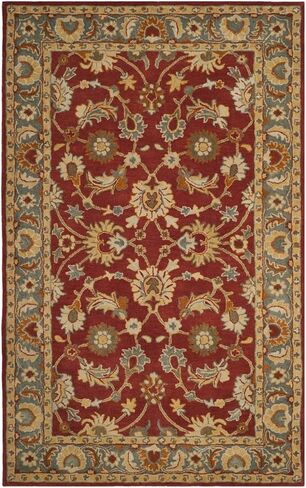 مجموعة التراث SAFAVIEH 2'3" x 8' أحمر/أزرق HG403A سجادة عداء من الصوف الفاخر الشرقي التقليدي المصنوع يدويًا in Saudi Arabia
