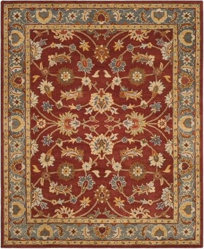 مجموعة التراث SAFAVIEH 2'3" x 8' أحمر/أزرق HG403A سجادة عداء من الصوف الفاخر الشرقي التقليدي المصنوع يدويًا in Saudi Arabia