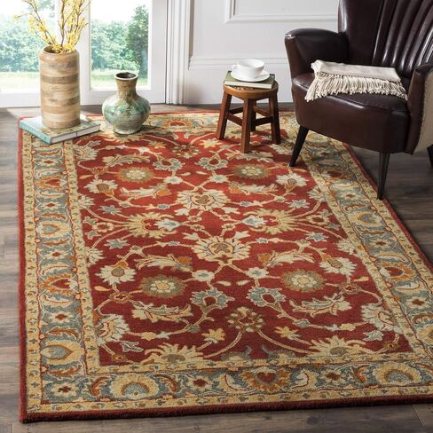 مجموعة التراث SAFAVIEH 2'3" x 8' أحمر/أزرق HG403A سجادة عداء من الصوف الفاخر الشرقي التقليدي المصنوع يدويًا in Saudi Arabia