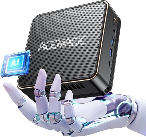 【AI Mini PC】 Ultra 5 125H (14C/18T, up to 4.8GHz), 32GB DDR5 RAM 1TB SSD, TDP 65W, Mini Gaming PC Intel AI Boost, Supports ray tracing, Intel XeSS technology, WiFi 7/BT5.4/Type-C/Dual Fans in Saudi Arabia