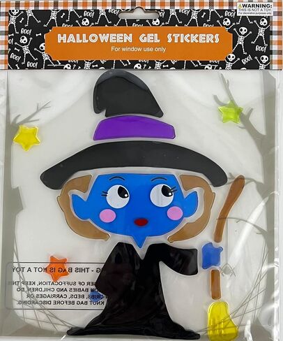 Halloween Window Gel Cling Decorations - 4 Sheet Sets - Ghost, Zombie, Tombstone, Witch in Saudi Arabia