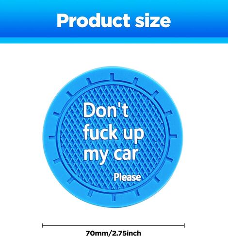 4 قطع قواعد أكواب من السيليكون الكريستالي للسيارة، قواعد أكواب السيارة اللامعة، حامل أكواب تلقائي مقاس 2.75 بوصة، مضادة للانزلاق، ديكور ملحقات السيارة الداخلية (أحمر) in Kuwait