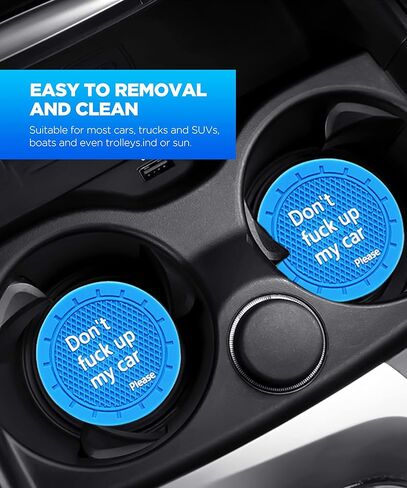 4 قطع قواعد أكواب من السيليكون الكريستالي للسيارة، قواعد أكواب السيارة اللامعة، حامل أكواب تلقائي مقاس 2.75 بوصة، مضادة للانزلاق، ديكور ملحقات السيارة الداخلية (أحمر) in Kuwait