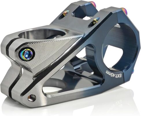 Mountain Bike Stem with 31.8mm Bar Clamp 7 Degree 45mm CNC Machined Aluminum Alloy Light Weigh Bike Stem For Downhill and MTB-Black Silver in Saudi Arabia