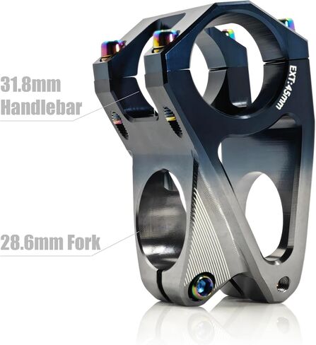 Mountain Bike Stem with 31.8mm Bar Clamp 7 Degree 45mm CNC Machined Aluminum Alloy Light Weigh Bike Stem For Downhill and MTB-Black Silver in Saudi Arabia