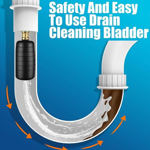 3 Pcs Drain Cleaning Bladders,Rubber Bladder Drain Cleaners Fit 1" to 6" Drain Pipes,Drain Blockage Unclog Kits for Bathroom Drains Kitchen Sinks in Saudi Arabia